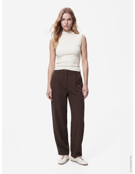 PANTALÓN PCBOSELLA MARRÓN