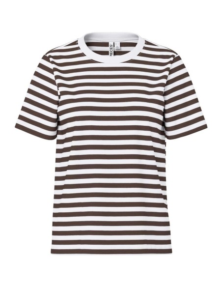 CAMISETA PCRIA RAYAS MARRÓN