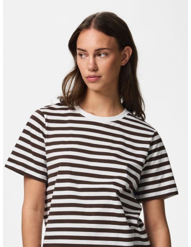 CAMISETA PCRIA RAYAS MARRÓN
