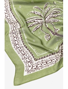 PAÑUELO VERDE PALMERAS 331