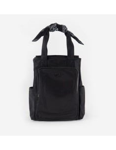 MOCHILA NYLON & BANDANA NEGRO