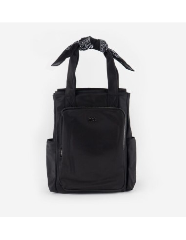 MOCHILA NYLON & BANDANA NEGRO