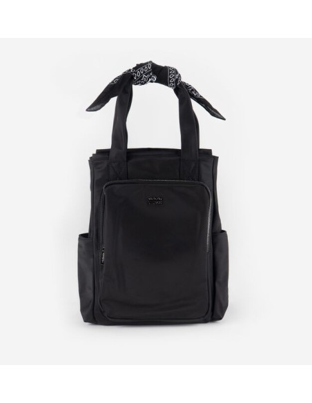 MOCHILA NYLON & BANDANA NEGRO