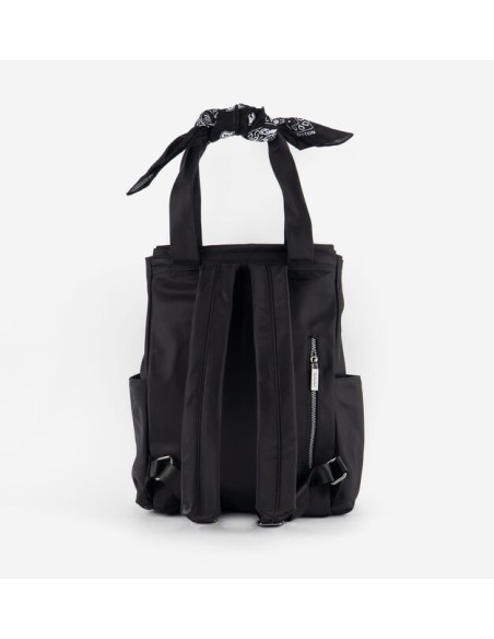 MOCHILA NYLON & BANDANA NEGRO