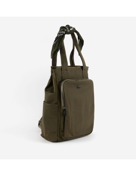 MOCHILA NYLON & BANDANA KAKI