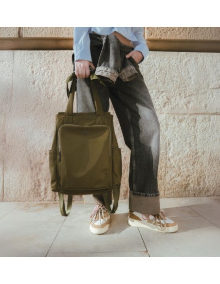 MOCHILA NYLON & BANDANA KAKI