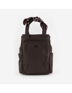MOCHILA NYLON & BANDANA MARRON