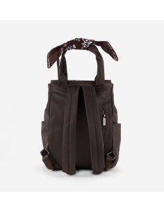 MOCHILA NYLON & BANDANA MARRON 2