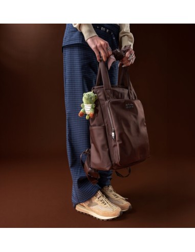 MOCHILA NYLON & BANDANA MARRON