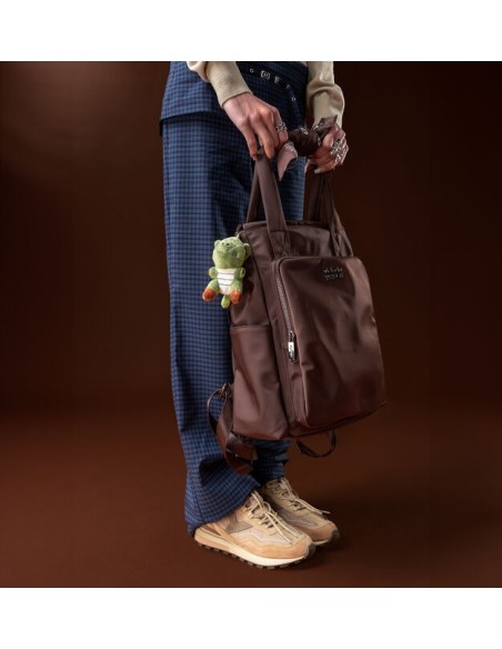 MOCHILA NYLON & BANDANA MARRON