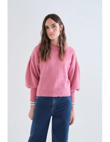 JERSEY ROSA MANGA ABULLONADA 10248