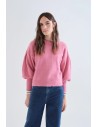 JERSEY ROSA MANGA ABULLONADA 10248