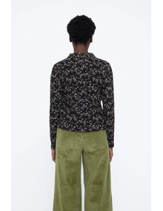 CAMISA CON ESTAMPADO DE FLORES BRILLANTE VERDES 11281 2