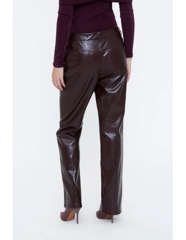 PANTALON CUERO SINTÉTICO BURDEOS