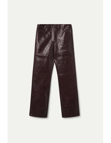 PANTALON CUERO SINTÉTICO BURDEOS