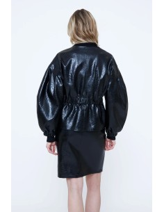CHAQUETA DE PIEL SINTÉTICA NEGRA 11249 2