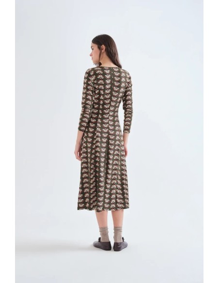 VESTIDO MIDI CON ESTAMPADO GEOMETRY 12002