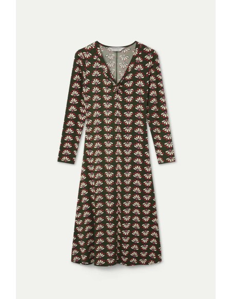 VESTIDO MIDI CON ESTAMPADO GEOMETRY 12002