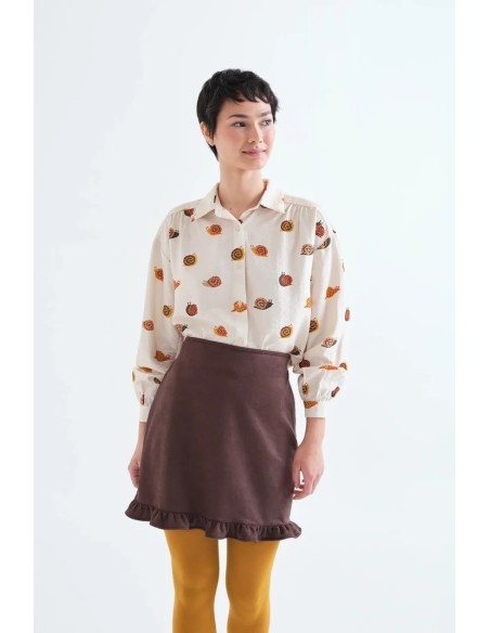 CAMISA CON ESTAMPADO DE CARACOLES 11016