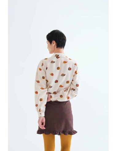 CAMISA CON ESTAMPADO DE CARACOLES 11016