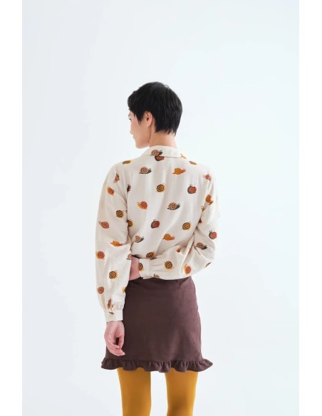 CAMISA CON ESTAMPADO DE CARACOLES 11016