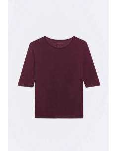 CAMISETA BERENJENA MODAL CUELLO