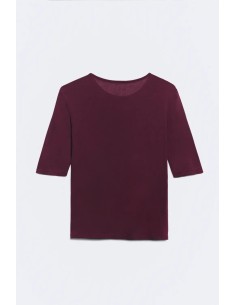 CAMISETA BERENJENA MODAL CUELLO 2