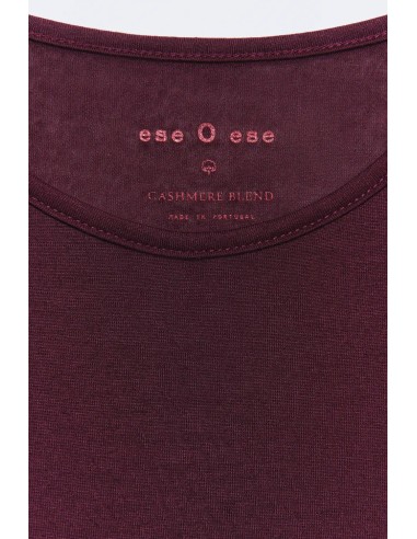 CAMISETA BERENJENA MODAL CUELLO