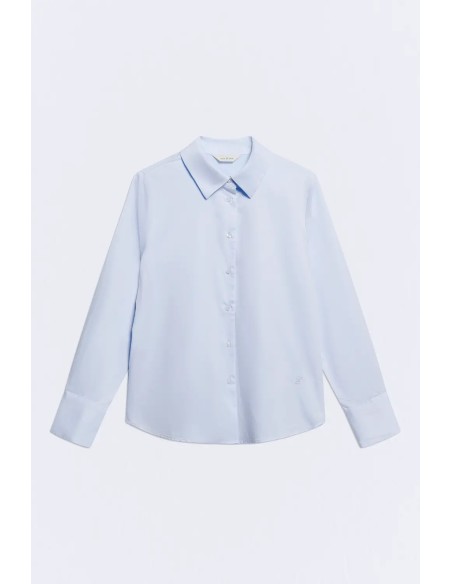 CAMISA MINIMAL ALGODON PAÑUELO AZUL