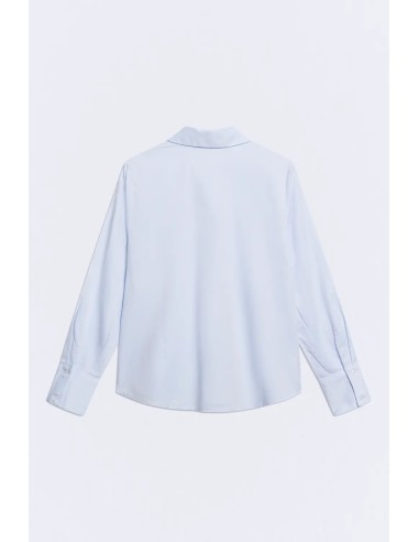 CAMISA MINIMAL ALGODON PAÑUELO AZUL
