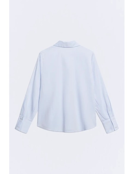CAMISA MINIMAL ALGODON PAÑUELO AZUL