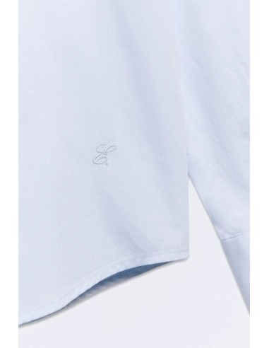 CAMISA MINIMAL ALGODON PAÑUELO AZUL