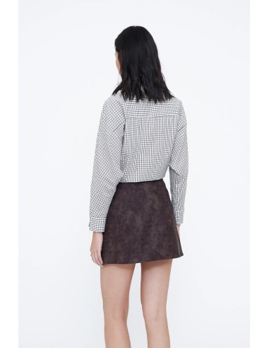 FALDA CORTA DE PIEL EFECTO COCODRILO 11233