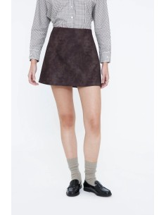 FALDA CORTA DE PIEL EFECTO COCODRILO 11233