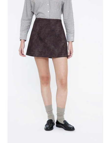 FALDA CORTA DE PIEL EFECTO COCODRILO 11233