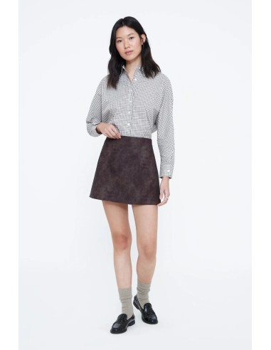 FALDA CORTA DE PIEL EFECTO COCODRILO 11233