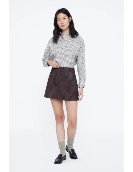FALDA CORTA DE PIEL EFECTO COCODRILO 11233