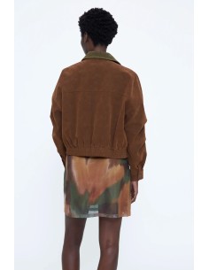 CHAQUETA ANTE MARRON CON BOLSILLOS 11282 2