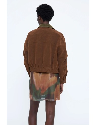 CHAQUETA ANTE MARRON CON BOLSILLOS 11282
