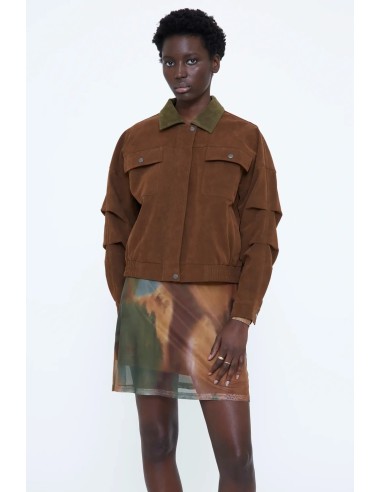 CHAQUETA ANTE MARRON CON BOLSILLOS 11282