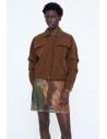 CHAQUETA ANTE MARRON CON BOLSILLOS 11282
