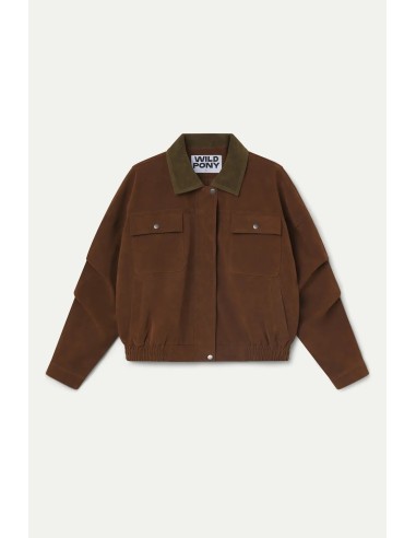 CHAQUETA ANTE MARRON CON BOLSILLOS 11282