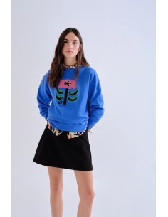 SUDADERA 100% ALGODON CON PARCHE FLORAL NEO GARDEN 42016