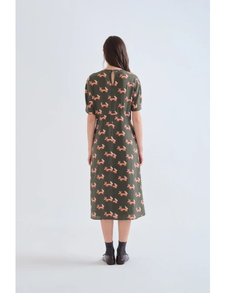 VESTIDO MIDI CON ESTAMPADO VOLPE 11021