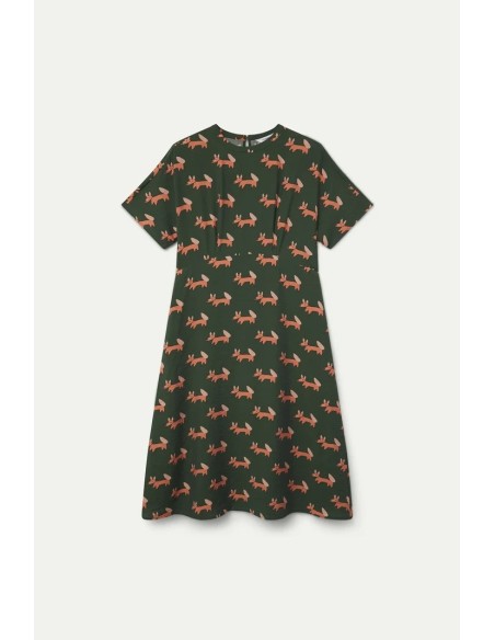 VESTIDO MIDI CON ESTAMPADO VOLPE 11021