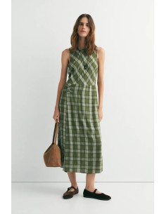 VESTIDO ERIN CUADROS VERDES