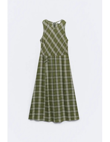 VESTIDO ERIN CUADROS VERDES