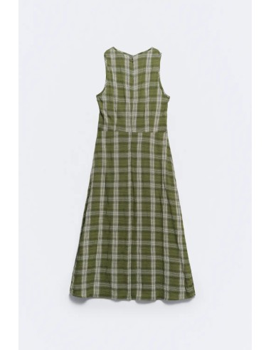 VESTIDO ERIN CUADROS VERDES