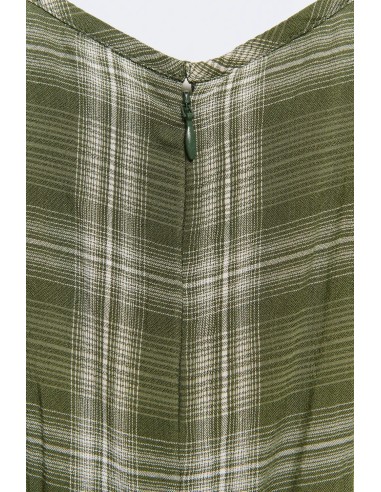 VESTIDO ERIN CUADROS VERDES