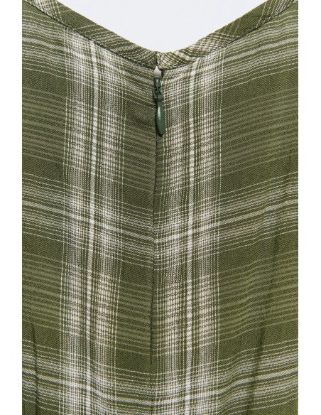 VESTIDO ERIN CUADROS VERDES